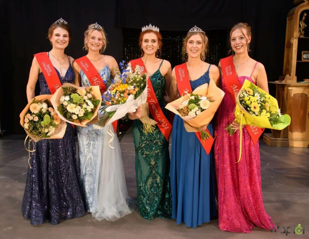 Miss Tournai 2024 et ses Dauphines: Lola Hespel (3ᵉ̀ᵐᵉ dauphine) 
Catherine Choquet (1ᵉ̀ʳᵉ dauphine) 
Lola Vancoppenolle (Miss) 
Cyrielle Gouat (2ᵉ̀ᵐᵉ dauphine)
Kimberly Prayez (Prix de l'Espoir)