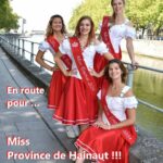 Les candidates Miss Province de Hainaut 2025 de Tournai: Lola Vancoppenolle, Catherine Choquet, Cyrielle Gouat, Lola Hespel.