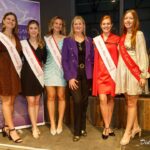 Candidates tournaisiennes de Miss Province de Hainaut 2025 à la cérémonie des écharpes à Peronnes.