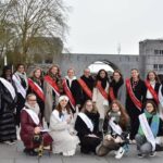 Élues de Tournai et candidates Miss Hainaut en visite guidée, février, Tournai.